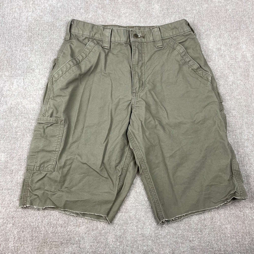 Carhartt Carpenter Shorts Mens 32X30 Green Cotton Loose Original Fit Workwear